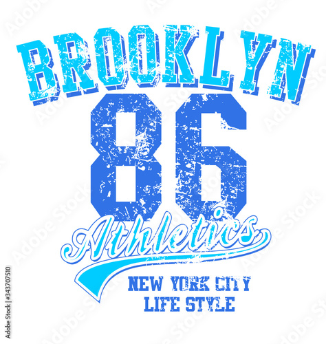 New York Retro style graphic design vector art