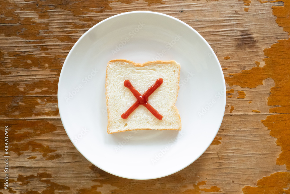 bread of breakfast is written Multiplication sign by ketchup on write plate. A to Z and Number and Special characters set. bread of breakfast is written Multiplication sign by ketchup on write plate. A to Z and Number and Special characters set.