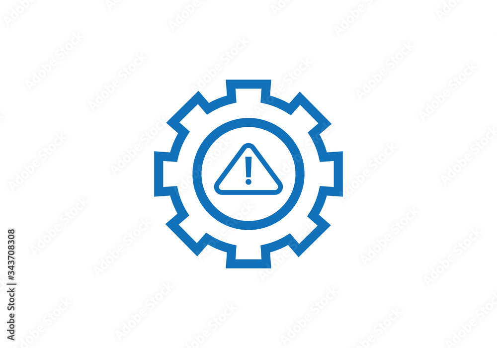 System error icon vector, system not working sign. System error icon vector, system not working sign.