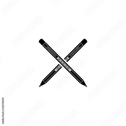 Pencil icon isolated on white background