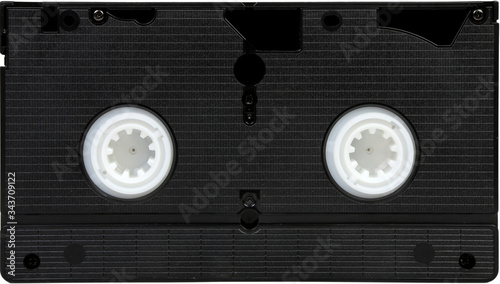 old black VHS video tape cassette
