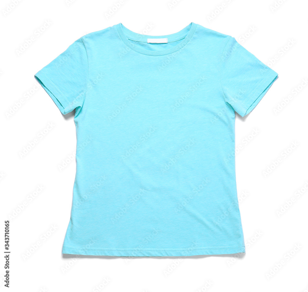 Stylish t-shirt on white background Stylish t-shirt on white background