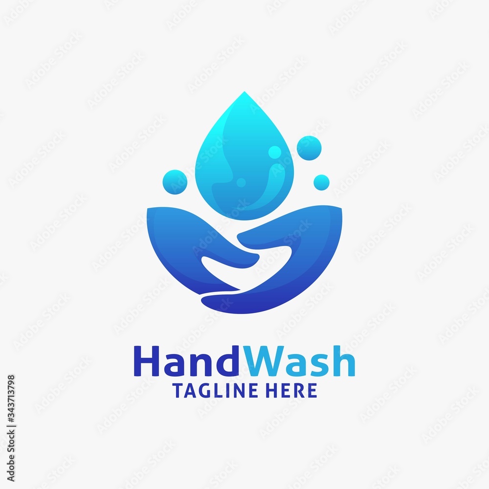 Hand wash logo design Stock Vector Adobe Stock