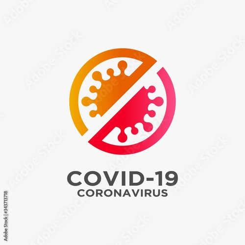 Corona virus logo design