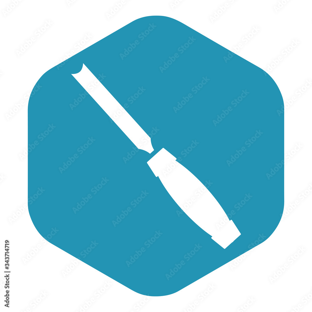 Chisel icon. Carpenter's or joiner's manual cutting tool for wood work. Vector illustration isolated on a white background for design and web. Chisel icon. Carpenter's or joiner's manual cutting tool for wood work. Vector illustration isolated on a white background for design and web.