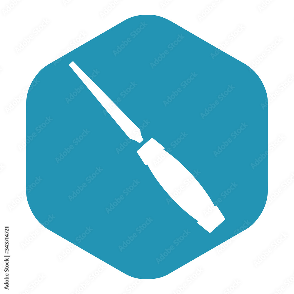 Chisel icon. Carpenter's or joiner's manual cutting tool for wood work. Vector illustration isolated on a white background for design and web. Chisel icon. Carpenter's or joiner's manual cutting tool for wood work. Vector illustration isolated on a white background for design and web.
