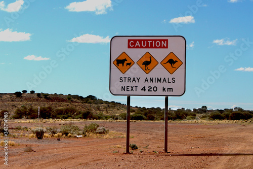 Wild life sign in the Australian Outback.