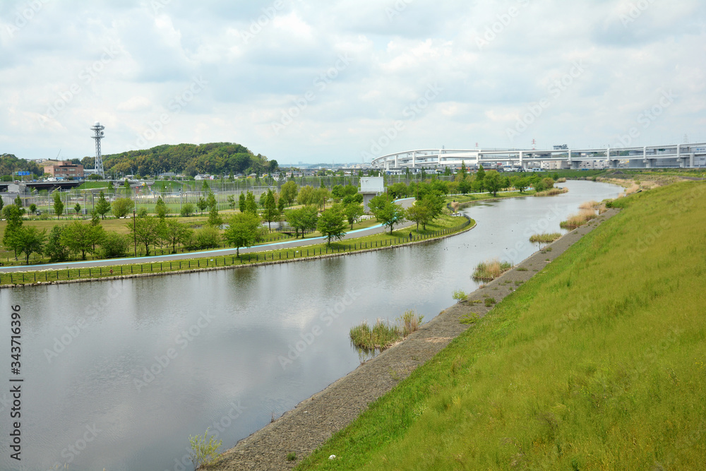 Obraz premium 遊水池