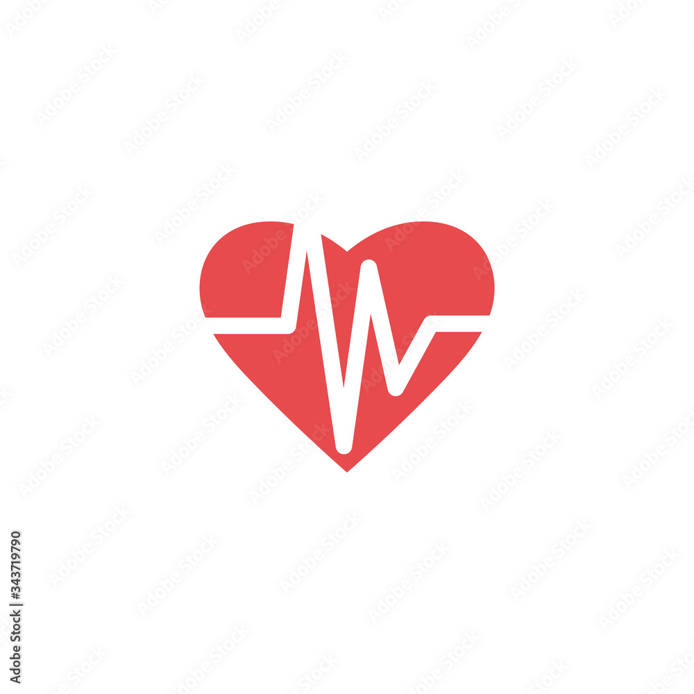 Heartbeat icon design template vector isolated illustration Heartbeat icon design template vector isolated illustration