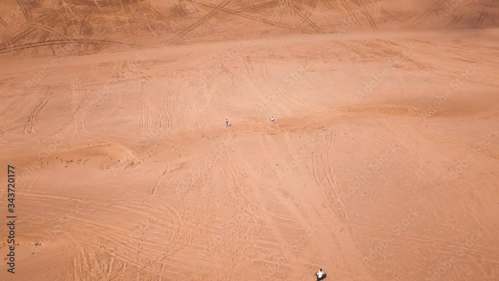 Drone Shot of People in the Desert Drone Shot of People in the Desert