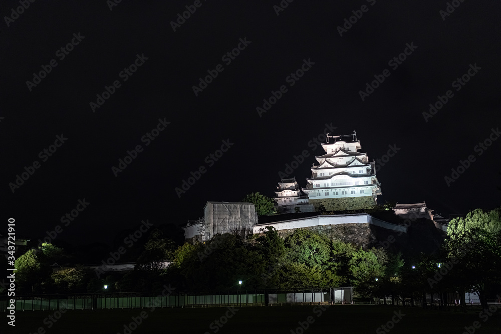 姫路城 ライトアップ風景