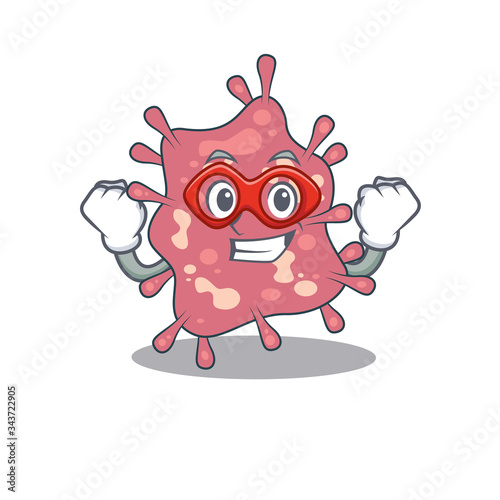 A cartoon character of haemophilus ducreyi performed as a Super hero