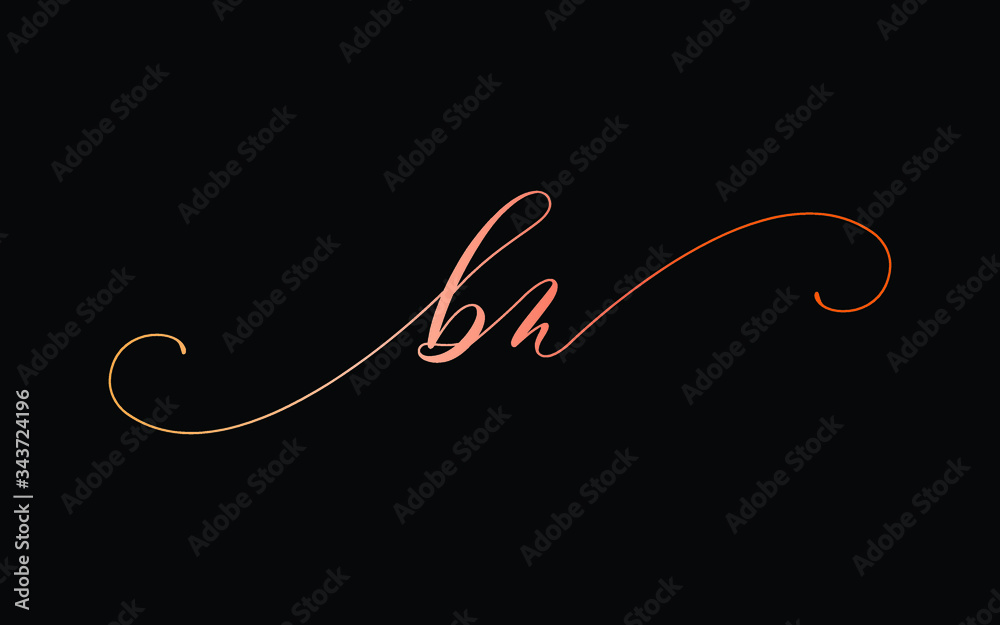 bn or b, n Lowercase Cursive Letter Initial Logo Design, Vector Template bn or b, n Lowercase Cursive Letter Initial Logo Design, Vector Template
