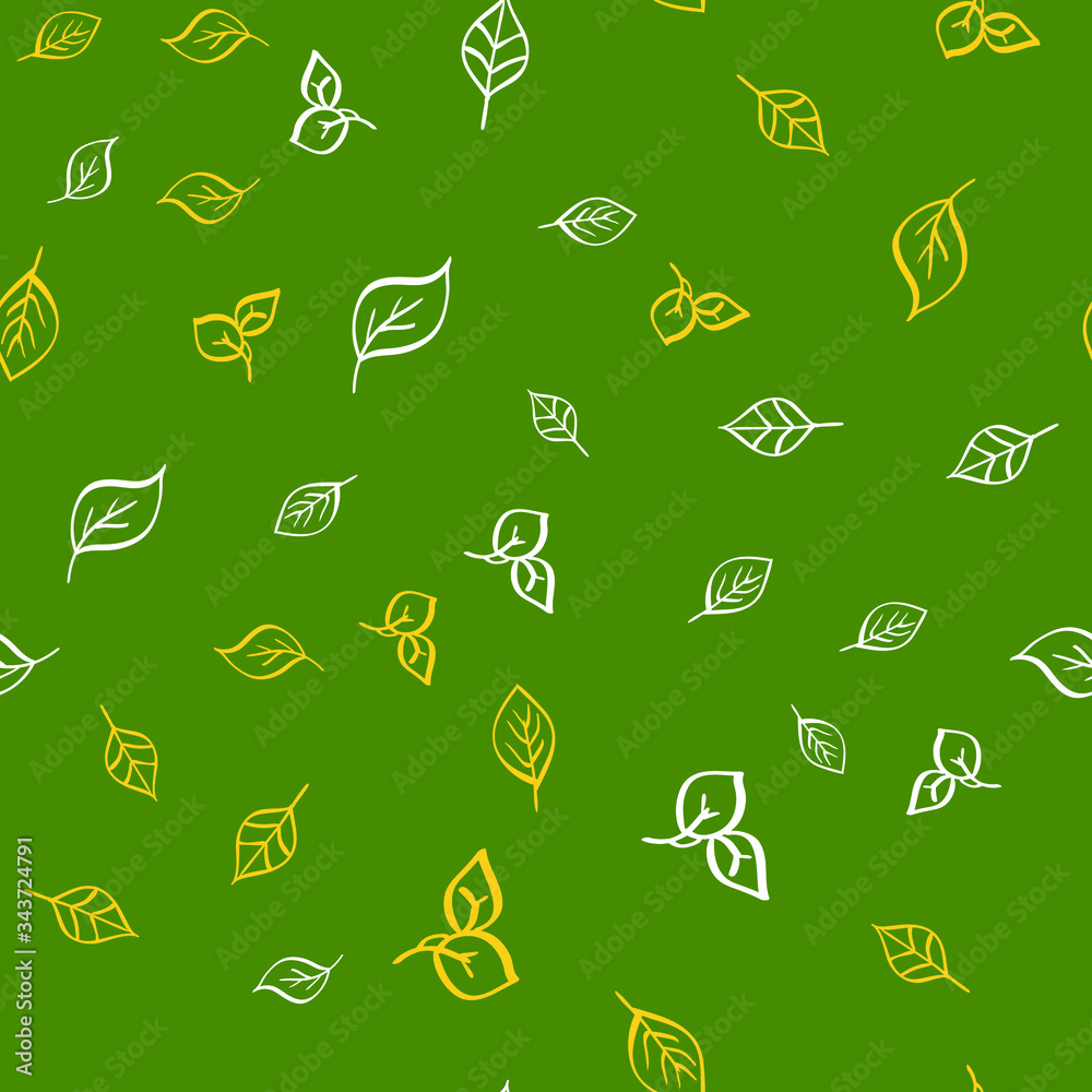Seamless vector Pattern with different leaves. Floral decoration. Seamless vector Pattern with different leaves. Floral decoration.