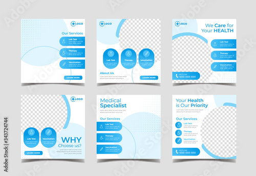 Healthcare and medical social media post template