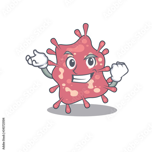 A dazzling haemophilus ducreyi mascot design concept with happy face
