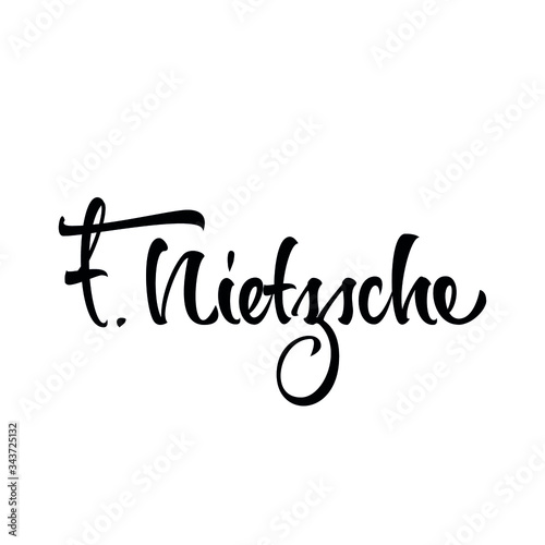 The Friedrich Wilhelm Nietzsche logo lettering