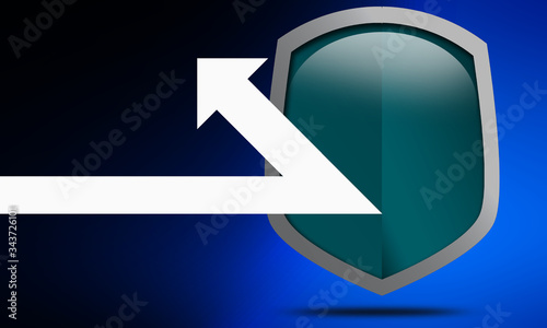 Shield against arrow for attack