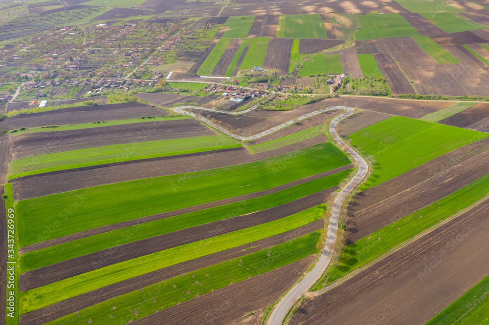 Empty agricultural hills in spring. Seasonal work concept image. Empty agricultural hills in spring. Seasonal work concept image.