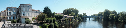 Panoramic view of Confolens sur les rives de la Vienne