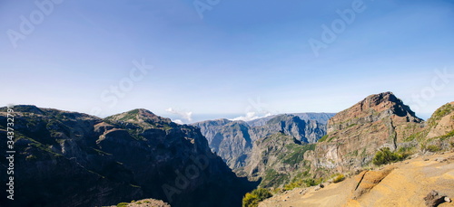 Mountain peak Pico do Arieiro at Madeira island, Portugal