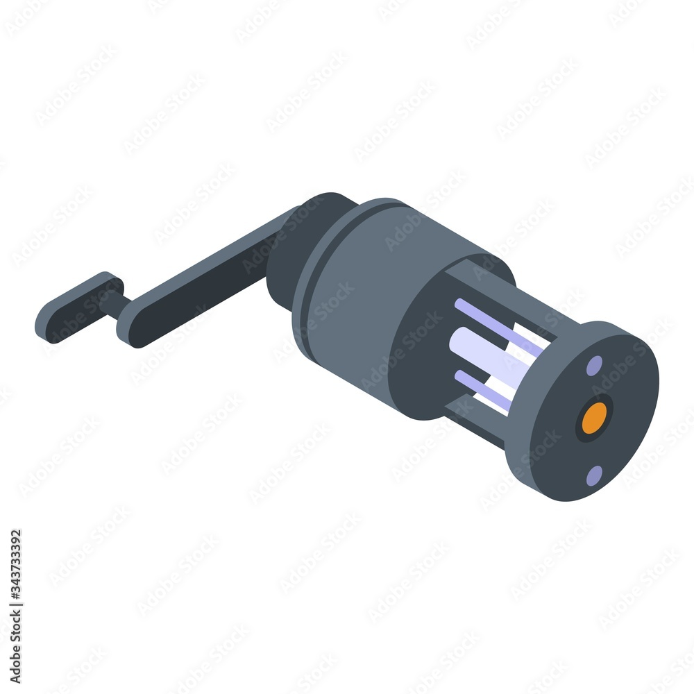 Spinning reel icon. Isometric of spinning reel vector icon for web design isolated on white background Spinning reel icon. Isometric of spinning reel vector icon for web design isolated on white background