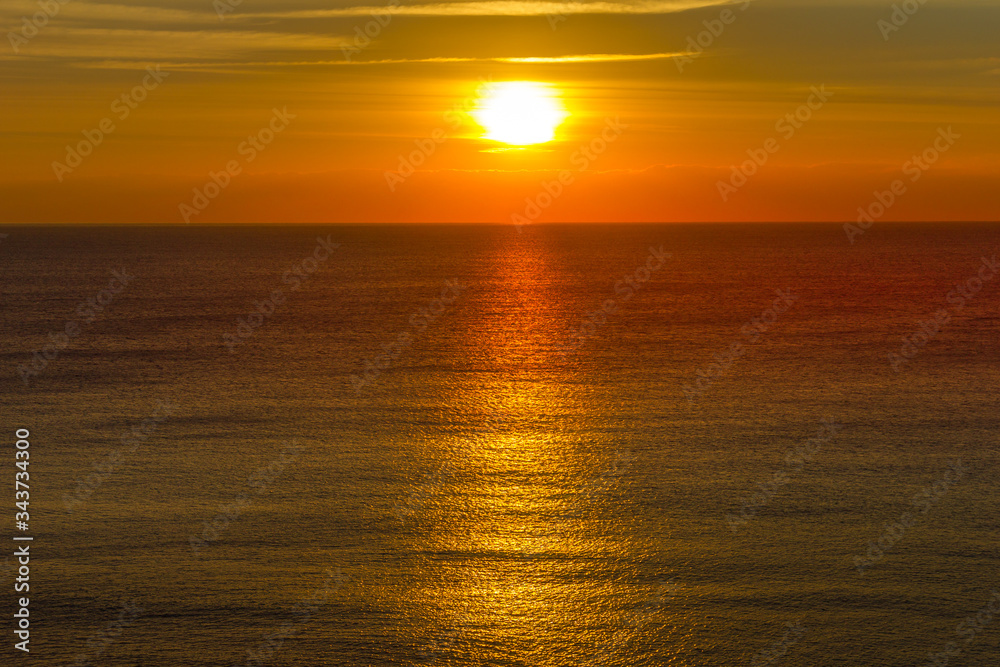 Beautiful sunset over the ocean
