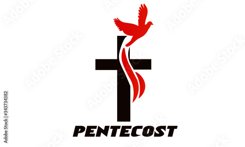 Pentecost Special Design for print or use as poster, card, Flyer or T Shirt 