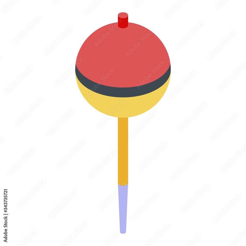 Bobber icon. Isometric of bobber vector icon for web design isolated on white background