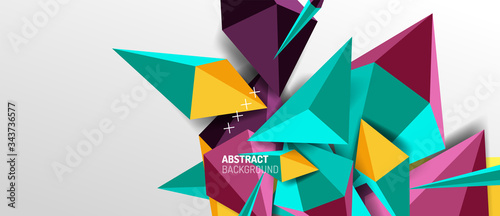 Trendy simple triangle abstract background, dynamic motion concept. Vector Illustration For Wallpaper, Banner, Background, Card, Book Illustration, landing page © antishock