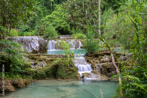 Kuang Si Waterfalls  Luang Phrabang  Laos 2019  Aug.