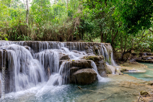 Kuang Si Waterfalls, Luang Phrabang, Laos 2019, Aug.