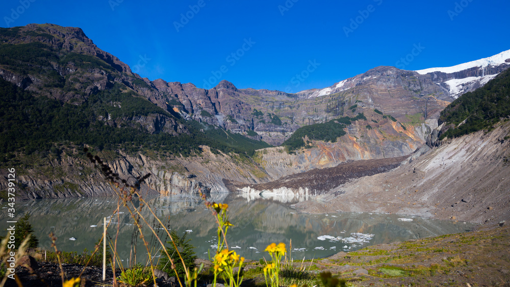 Black Glacier and meltwater lake