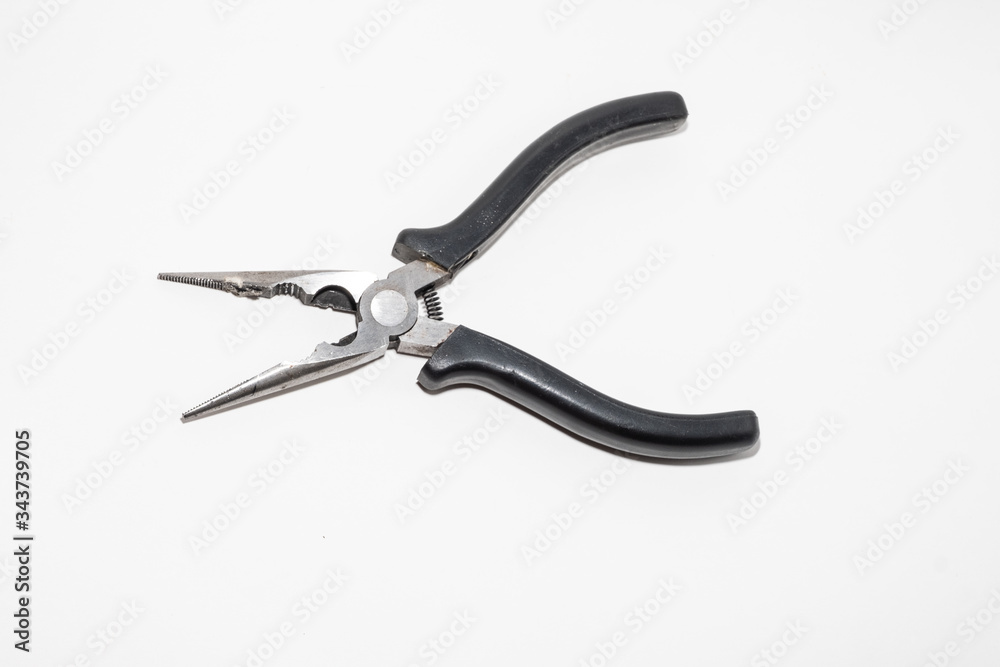 Old hand tool on white background Old hand tool on white background