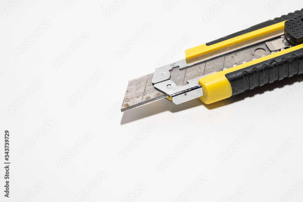 Used Konselar knife on white background Used Konselar knife on white background