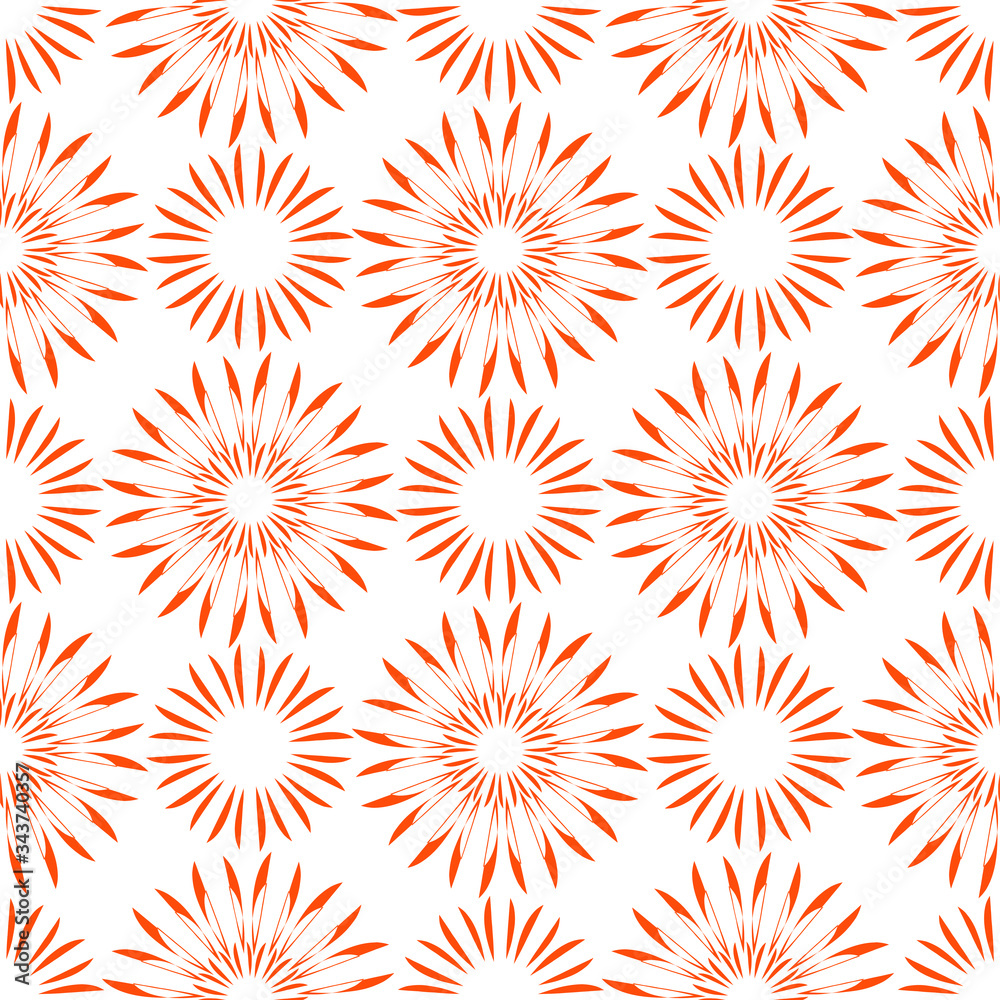 Mixed geometric floral design