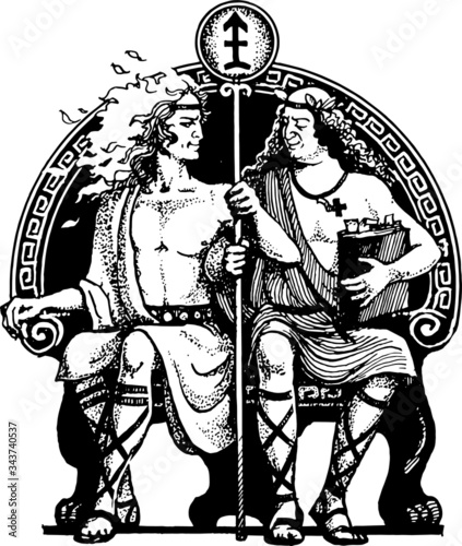 two mans sits on chair sagittarius zodiac 