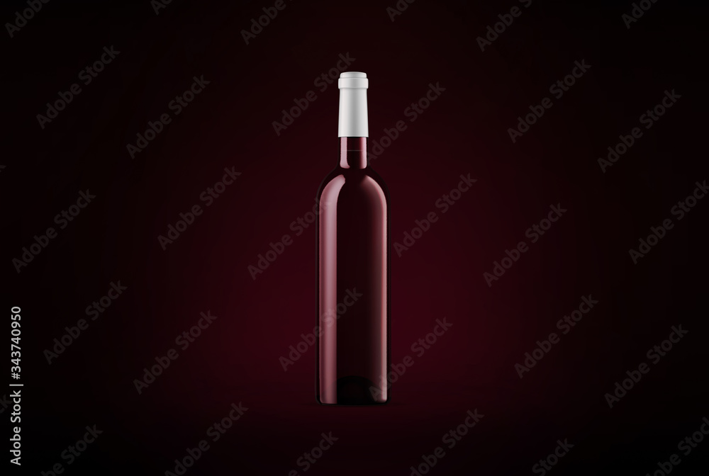 Wine bottle mock-up on dark background. Good use for your design, advertising and presentation. Mock up drink with place for lable and text. Branding and packaging template. Wine bottle mock-up on dark background. Good use for your design, advertising and presentation. Mock up drink with place for lable and text. Branding and packaging template.