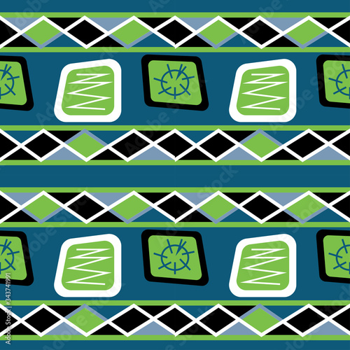 Seamless ethnic background folk african endless pattern