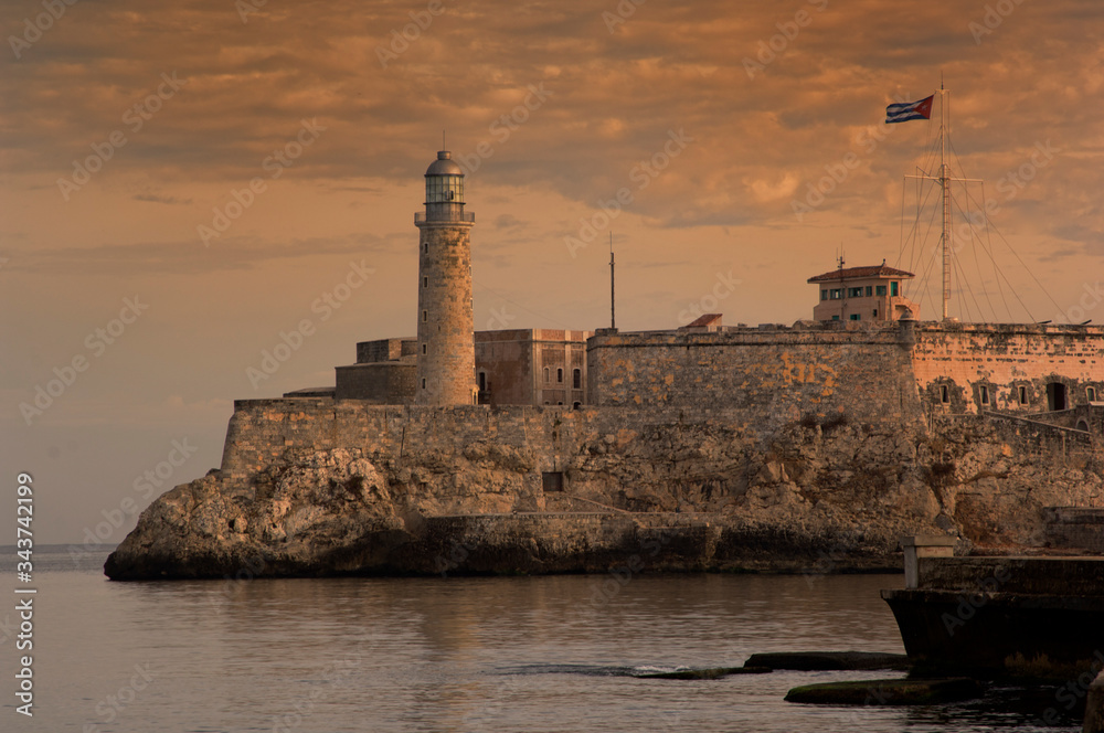 Golden Hour at El Morro Castle and Lighthouse in Havana