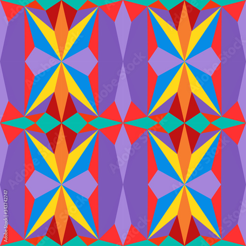 Wallpaper Mural Abstract seamless colourful pattern geometric backgrounds vector design Torontodigital.ca