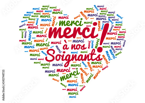Merci à nos soignants ! message cœur