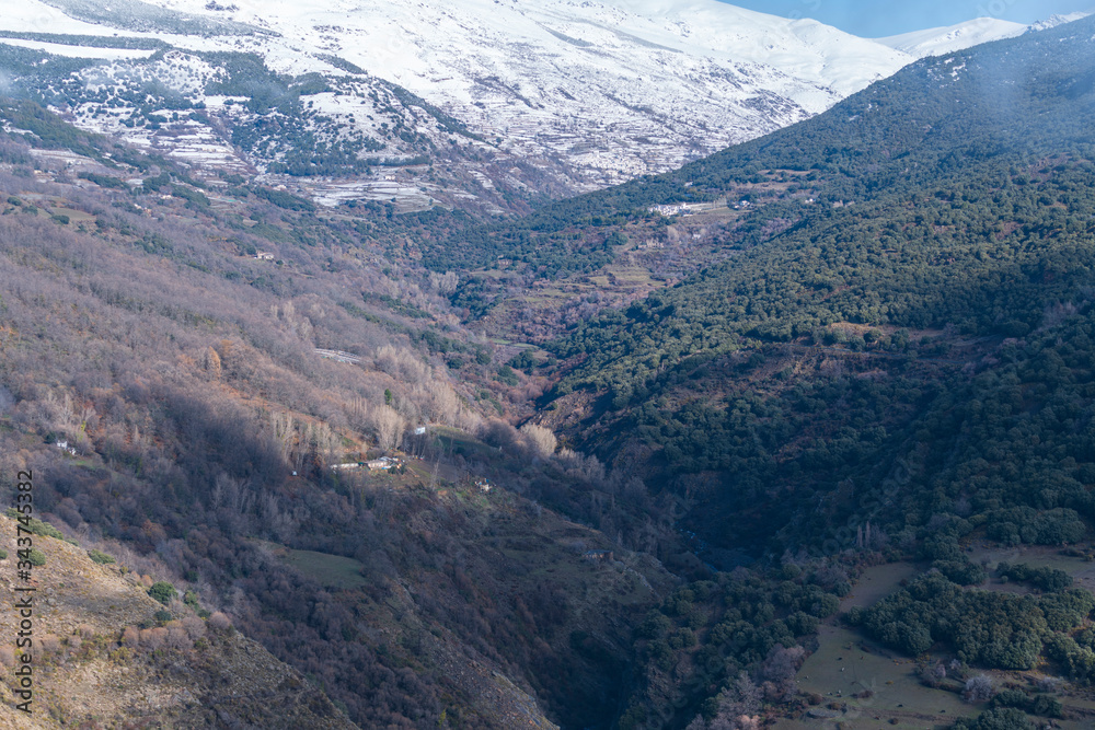 Naklejka premium snowy mountains of Sierra Nevada (Spain)