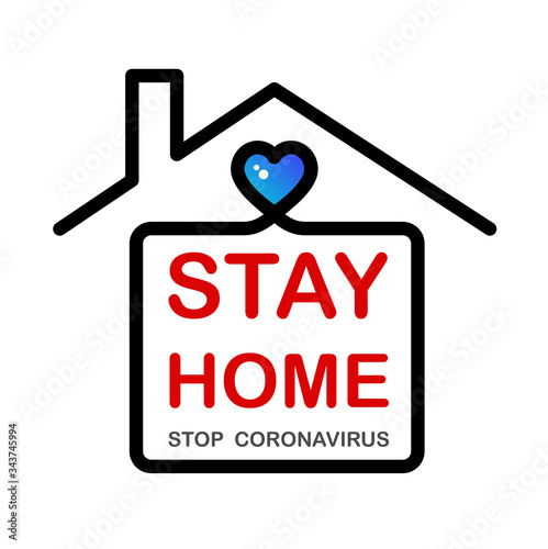 Stay at home. Coronavirus Covid-19, Protection campaign or measure from coronavirus, COVID--19.