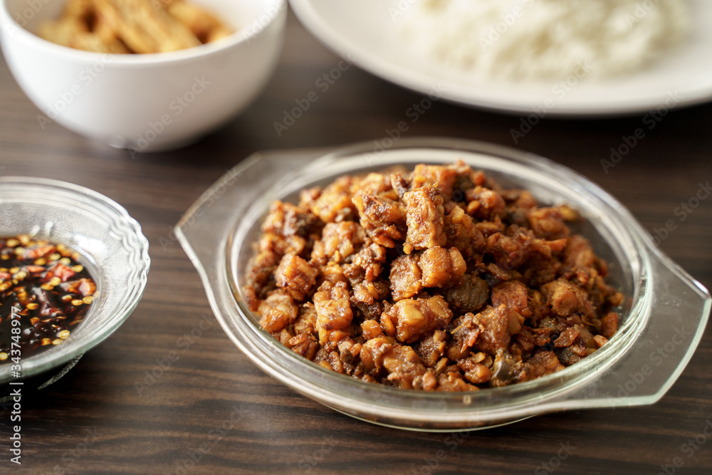 oseng tempe. traditional indonesian culinary food oseng tempe. traditional indonesian culinary food