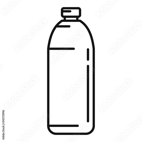 Water bottle icon. Outline water bottle vector icon for web design isolated on white background