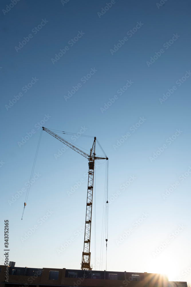 construction crane, in clear weather