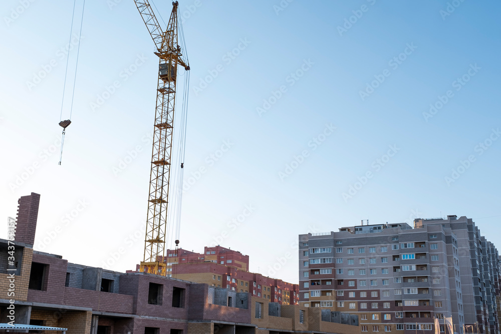 construction crane, in clear weather