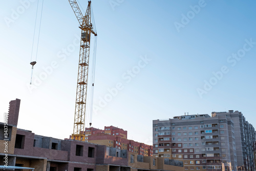 construction crane, in clear weather