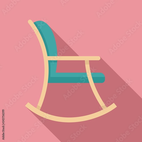 Mother rocking chair icon. Flat illustration of mother rocking chair vector icon for web design